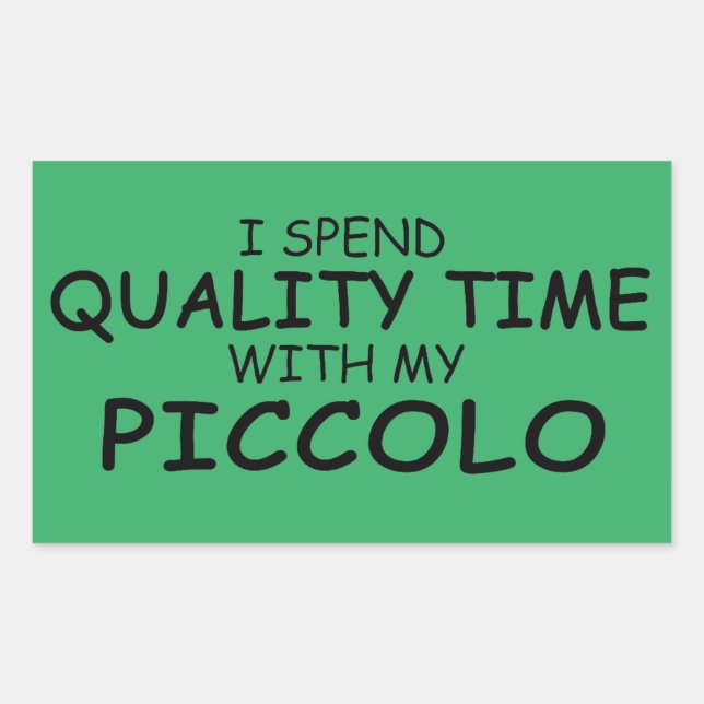 Sticker rectangulaire Piccolo Time Quality (Devant)