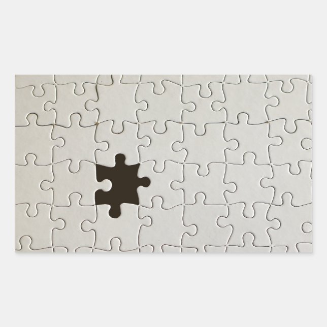 Sticker Rectangulaire Pièce de puzzle blanche manquante (Devant)