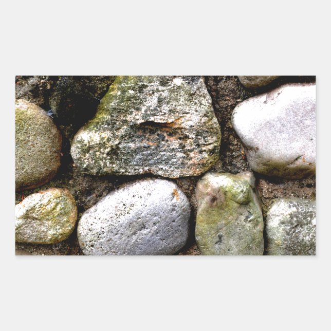 Sticker Rectangulaire Pierre de champ, rochers, pierre en détresse, pier (Devant)
