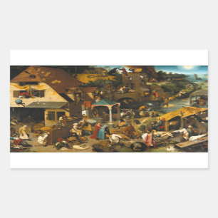 Sticker Rectangulaire Pieter Bruegel l'Ancien - Proverbes Néerlandais