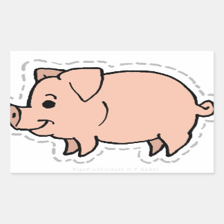 STICKER RECTANGULAIRE PIG