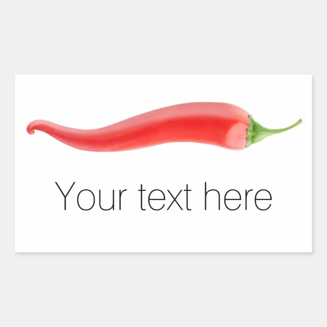 Sticker Rectangulaire Piment (Devant)