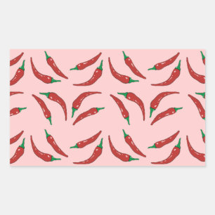 Sticker Rectangulaire piment, cuisine
