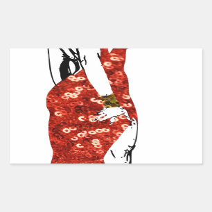 Sticker Rectangulaire pin up
