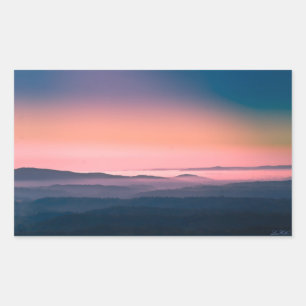 Sticker Rectangulaire Pink Sunrise Hot Springs Parc national, Arkansas