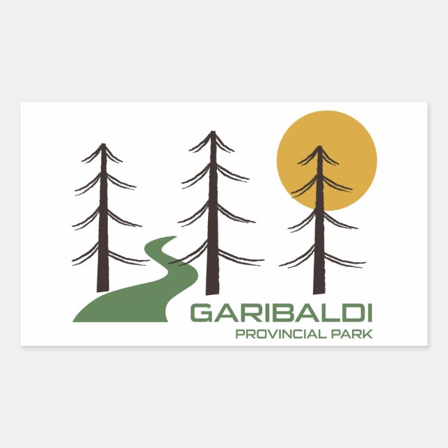 Sticker Rectangulaire Piste du parc provincial Garibaldi (Devant)