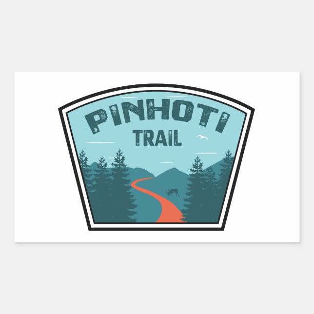 Sticker Rectangulaire Piste Pinhoti Alabama Géorgie (Devant)