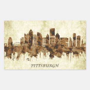 Sticker Rectangulaire Pittsburgh Pennsylvanie
