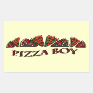 Sticker Rectangulaire Pizza Boy
