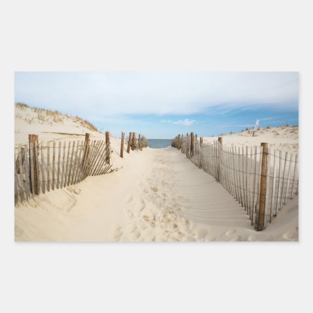 Sticker Rectangulaire Plage calme (Devant)