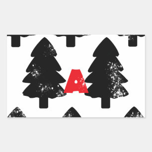 Sticker Rectangulaire Plante Motif d'arbre