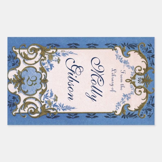 Sticker Rectangulaire Plaque bleue de Marie Antoinette (Devant)