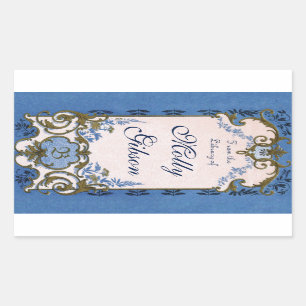Sticker Rectangulaire Plaque bleue de Marie Antoinette