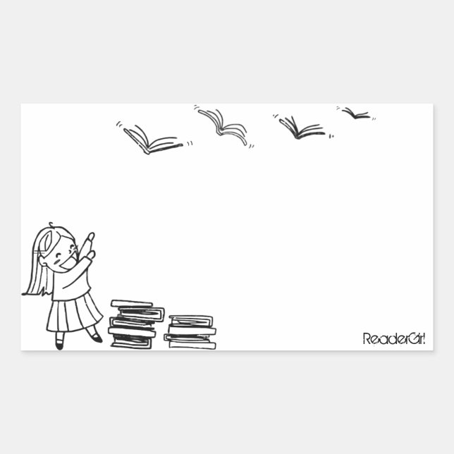 Sticker Rectangulaire Plaque de lecture (Devant)