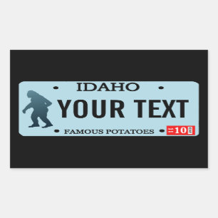 Sticker Rectangulaire Plaque de licence Idaho Sasquatch