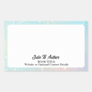 Sticker Rectangulaire Plaque de réservation personnalisée Pastel Blue Cu
