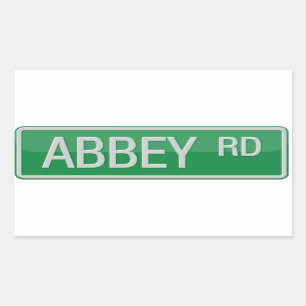 Sticker Rectangulaire Plaque de rue de route d'abbaye
