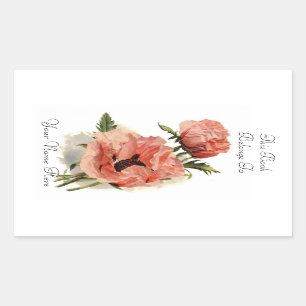 Sticker Rectangulaire Plaque florale