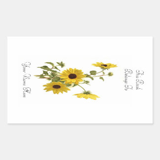 Sticker Rectangulaire Plaque florale