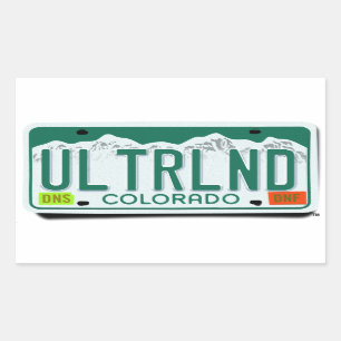 Sticker Rectangulaire Plaque minéralogique d'UltraLandia Co