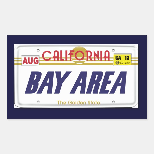 Sticker Rectangulaire Plaques de licence Cali (Devant)