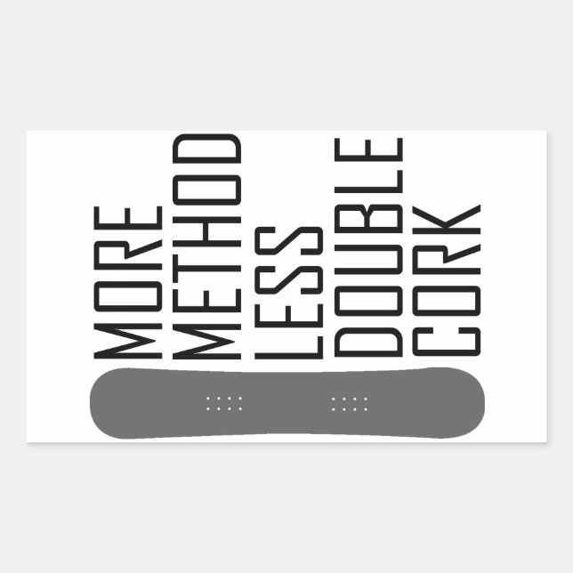 Sticker Rectangulaire Plus de méthode Moins de double liège (Devant)