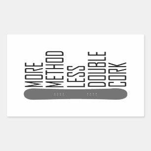 Sticker Rectangulaire Plus de méthode Moins de double liège