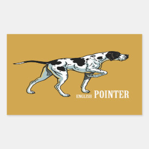 Sticker Rectangulaire pointeur anglais