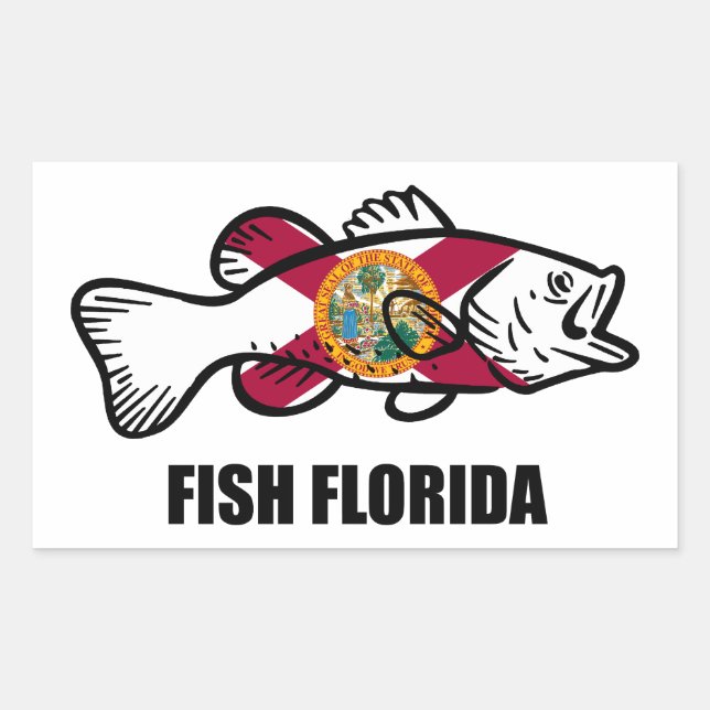 Sticker Rectangulaire Poisson Floride (Devant)