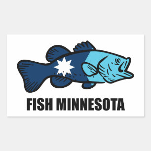 Sticker Rectangulaire Poisson Minnesota