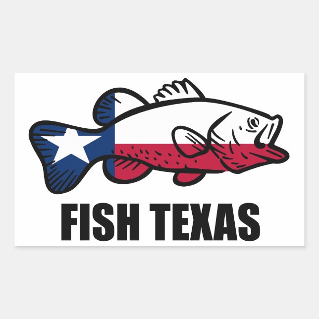 Sticker Rectangulaire Poisson Texas (Devant)