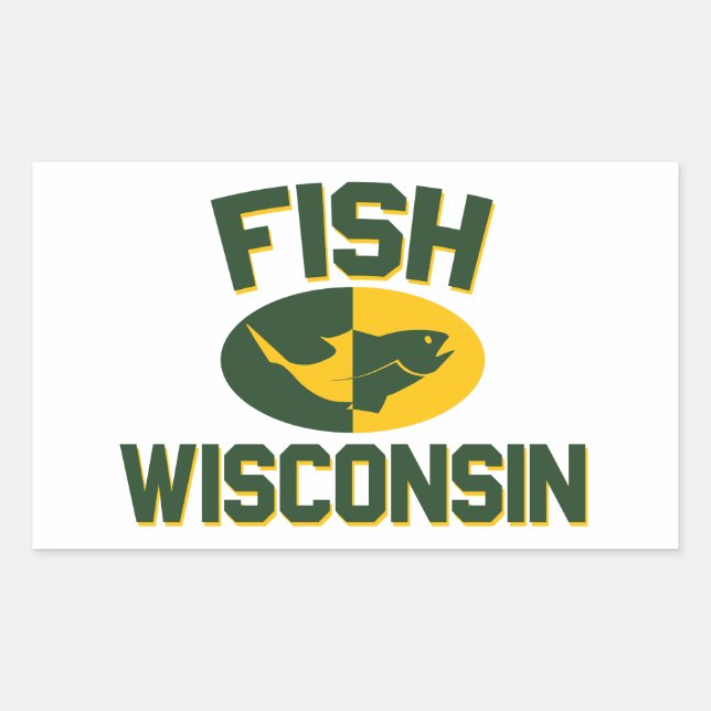 Sticker Rectangulaire Poisson Wisconsin (Devant)