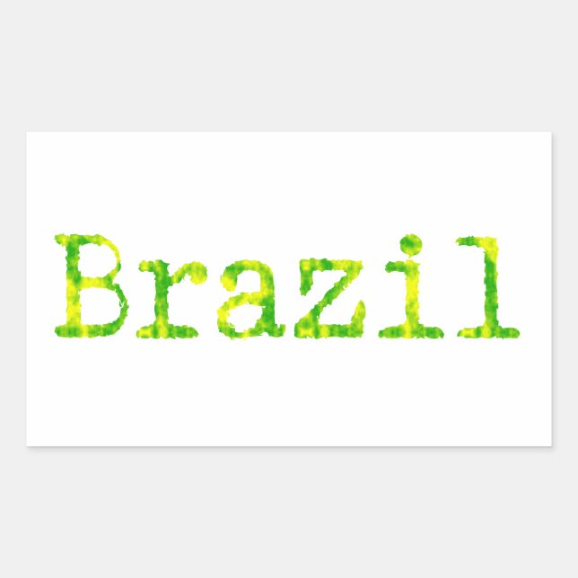 Sticker Rectangulaire Police verte et jaune du Brésil (Devant)