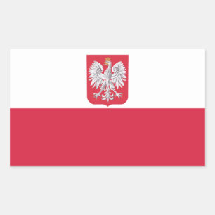 Sticker Rectangulaire Pologne Cimier d'aigle polonais