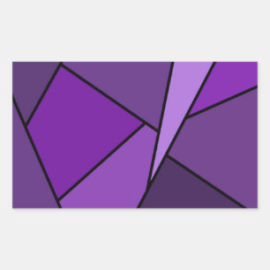 Sticker Rectangulaire Polygones violets Abstraits