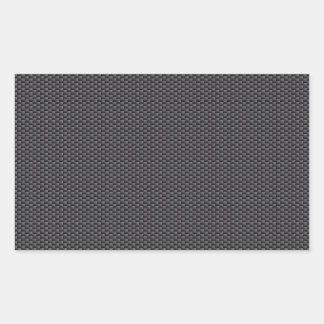 Sticker Rectangulaire Polymère en fibre de carbone noir et gris