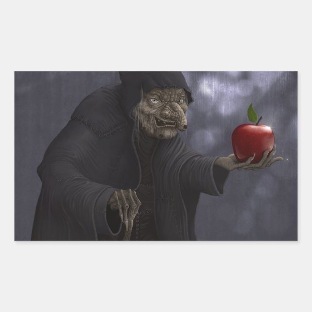 Sticker Rectangulaire Pomme empoisonnée (Devant)