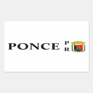 Sticker Rectangulaire Ponce, Porto Rico