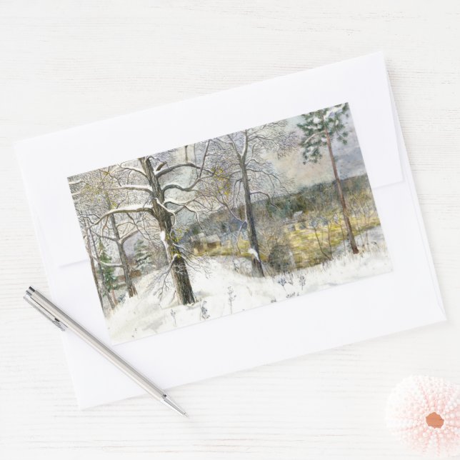 Sticker Rectangulaire pont d'hiver (Enveloppe)
