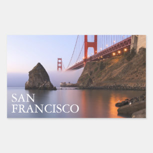 Sticker Rectangulaire Pont du Golden Gate   San Francisco Californie