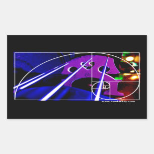 Sticker Rectangulaire Pont et cordes avec spirale Fibonacci