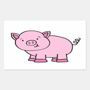 STICKER RECTANGULAIRE PORC MIGNON