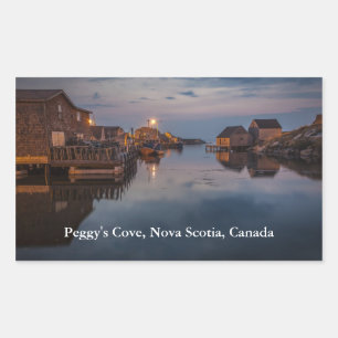 Sticker Rectangulaire Port de Peggy's Cove