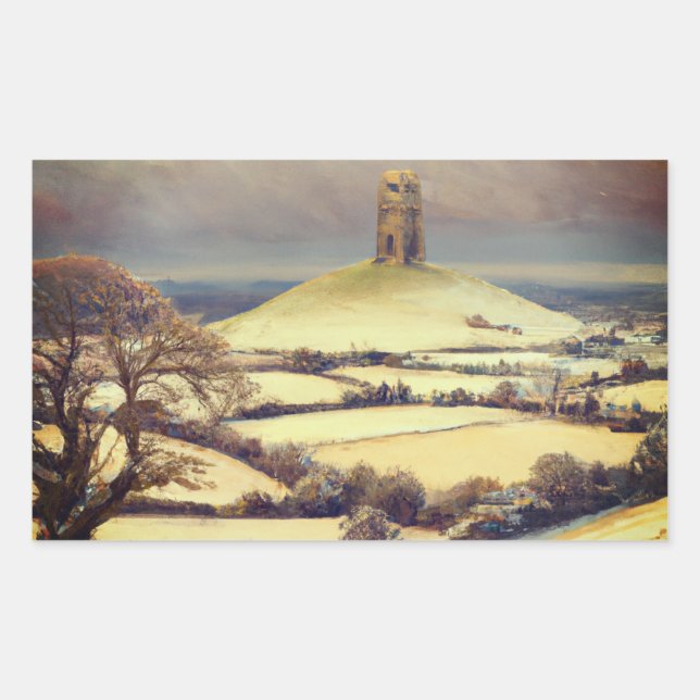 Sticker Rectangulaire Porte de Glastonbury (Devant)
