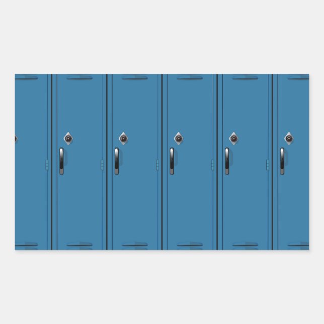 Sticker Rectangulaire Portes de casiers bleus (Devant)