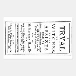 Sticker Rectangulaire Poster Authentic Witch Trials