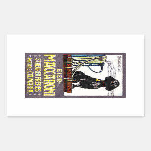 Sticker Rectangulaire Poster Maccaroni 1910