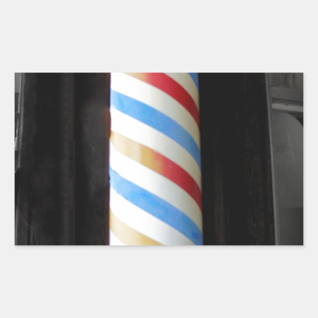 Sticker Rectangulaire Poteau en barbier (Devant)