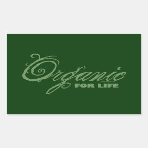 Sticker Rectangulaire Pour la vie, biologique