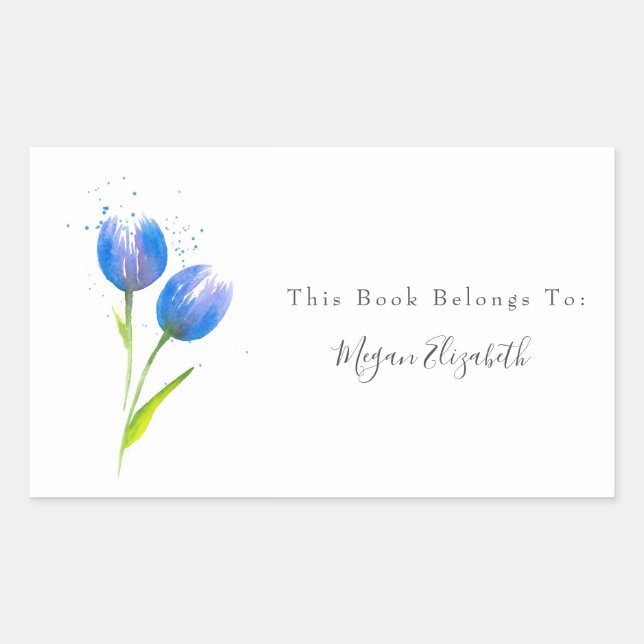 Sticker rectangulaire pour tuiles violettes bleues (Devant)